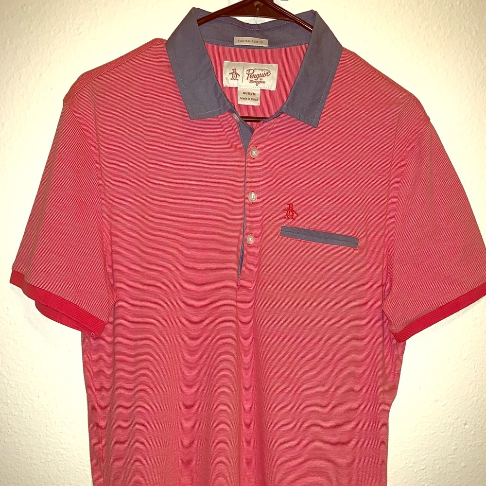 Original Penguin Red Short Sleeve Polo (M)